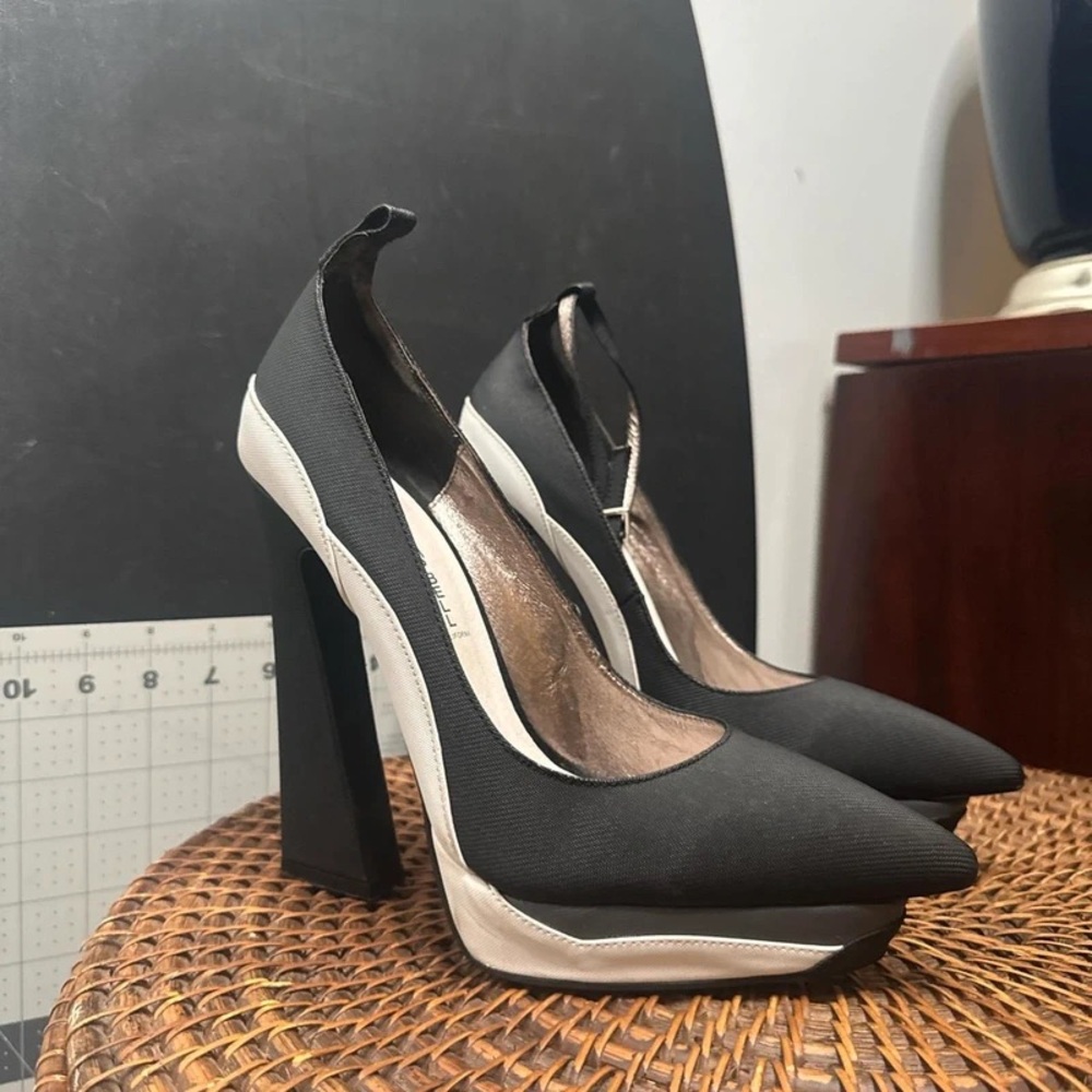 Jeffrey Campbell Two-Tone Black and White Heels